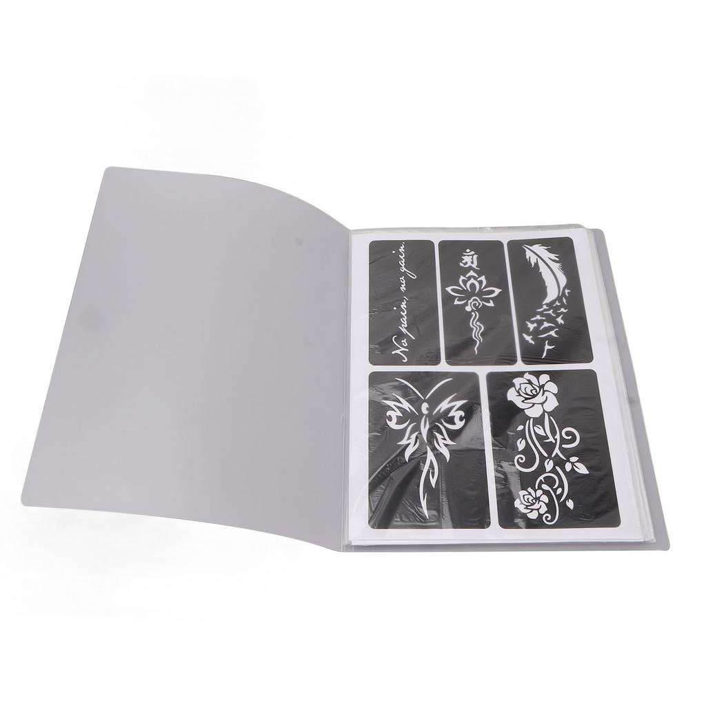 19 Sheets Tattoo Stencils Waterproof Temporary Reusable Body Art Glitter Tattoo Templates