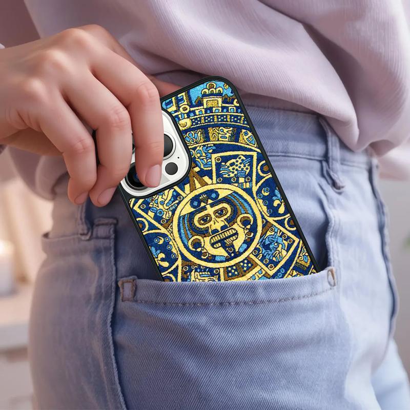 

Mayan Calendar Pattern Phone Case For iPhone 17 Air 15 16e 14 13 Pro Max Coque 12 11 Pro Max PLUS cover iPhone 17pro max