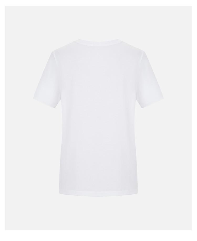 100% Cotton Hot Diamond Logo: Spring/Summer Fashion Personalized Versatile Women's Short sleeved T-shirt
