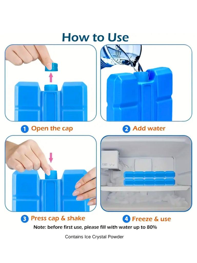 1pc 200/400ml Ice Crystal Box Reusable Set Up A Stall Ice Plate Suitable For Outdoor Activities Traveling Food Preservation Tool