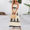 Women's Fashionable Retro Printed Bohemian Beach Dress Beach Vacation Strap Dress