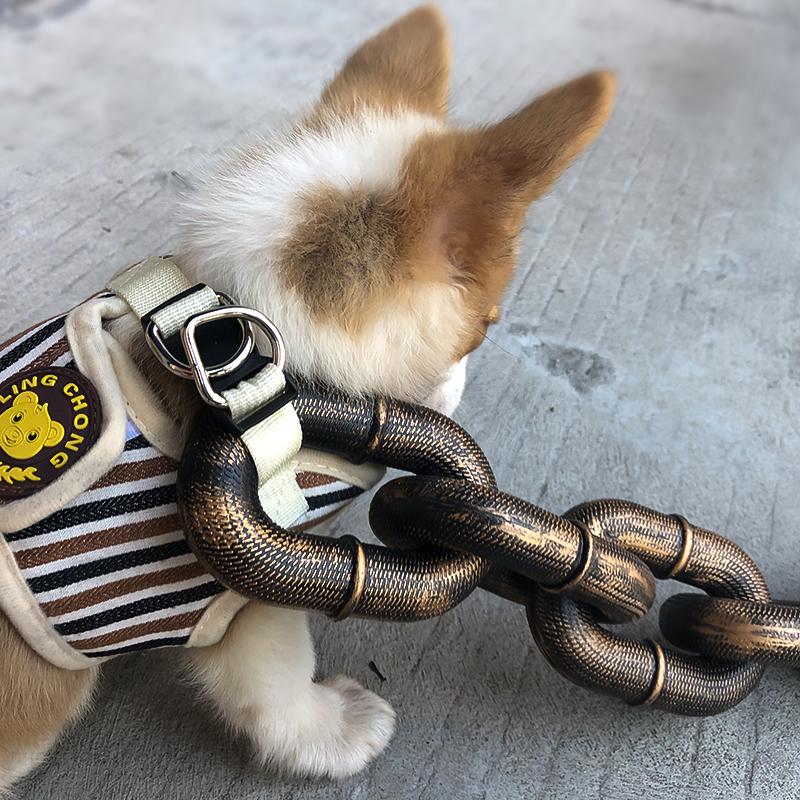 Kreative Hundeleine Lustige Hundekette Lange Welpenleine Große Hunde Spielzeugkette Zubehör Geschirr Leine Dinge für Hunde Lanyard