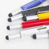 6 In 1 Multifunctional Pen Touch Screen Stylus Capacitive Pen With Screwdriver Ruler Levelgauge Refillable Ballpoint Pencil Tool