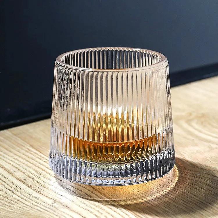 160ml Thickened Rotating Crystal Glass Wine Glass Ins Wind Nordic Whisky Glass Creative Personality Foreign Wine Tumbler Cup