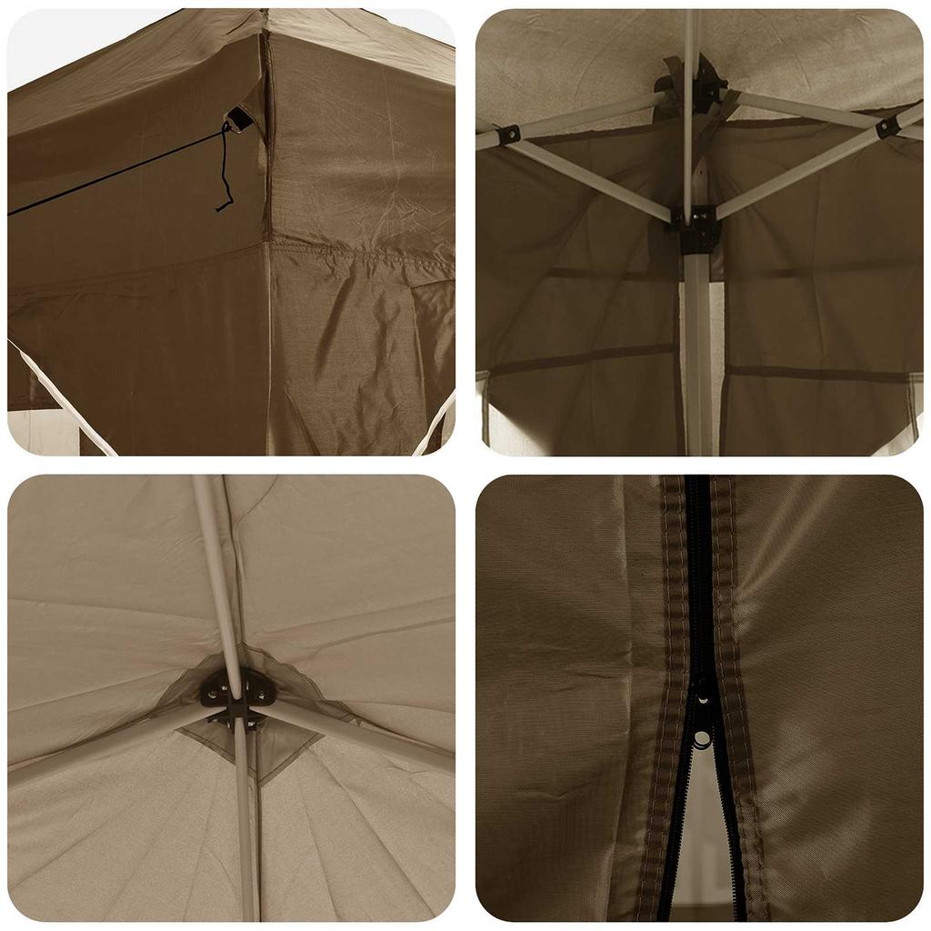 Pop Up Party Tent 192 X 192 X 245 Cm Taupe