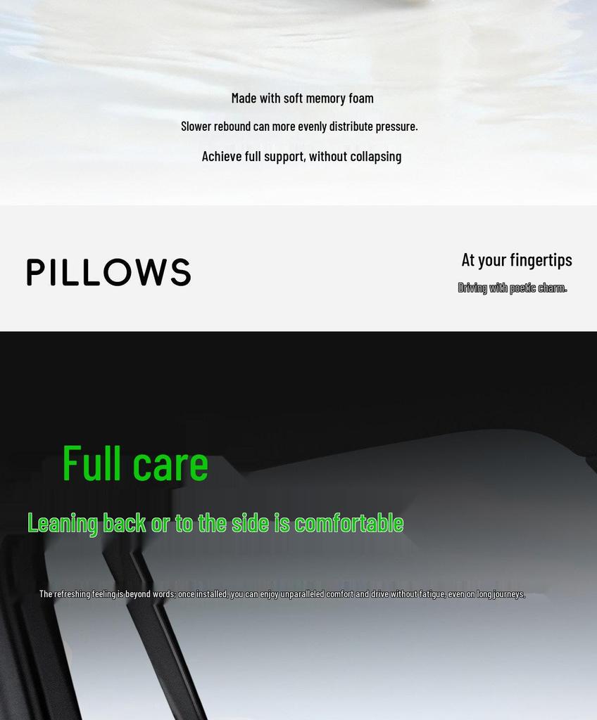 Zeekr 001/009/007 Car Headrest Neck & Lumbar Support Pillow Cushion