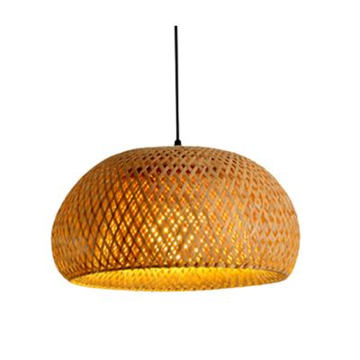Yellow Stylish MultifunctionalBamboo Woven Lantern For Soft Warm Lighting Pendant Light Decorative