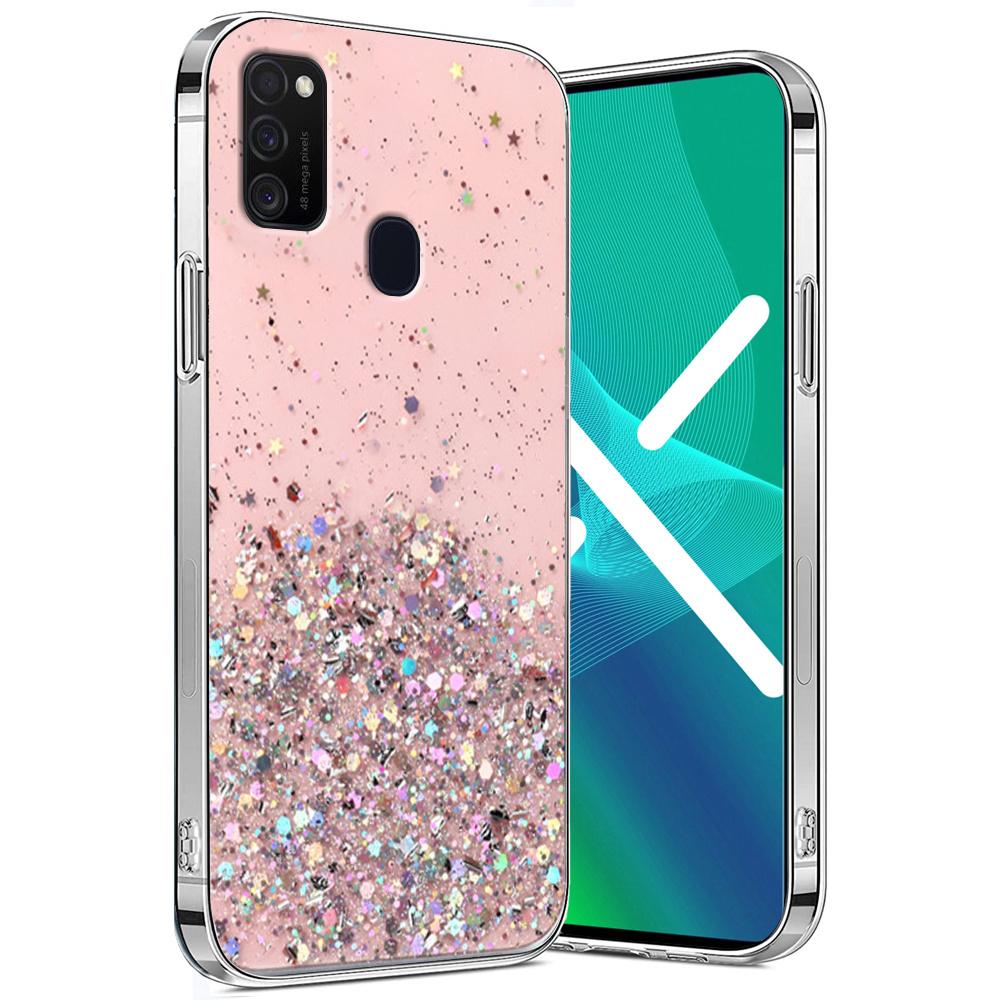 Samsung Galaxy M21 Case, Glittery, Pink