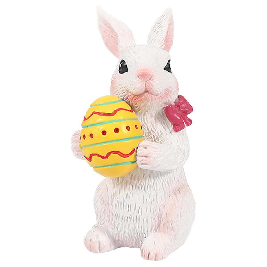 Easter Bunny Figurine, Standing Resin Bunny Couple Statue, Desktop Ornament, Holiday Gift, Suitable For Gardens, Tables, Offices, And Mantels