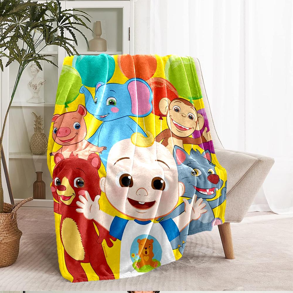 Coperta Stampata a Tema CoComelon - Perfetta per Divano, Letto, Viaggi e Uso Esterno | Lavabile in Lavatrice, Accogliente e Durevole.