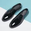 Leather Shoes Men's Patent Leather Increases 8CM Leather Shoes Lace-up Tip Increases 6CM Formal Casual Men's Shoes 2025