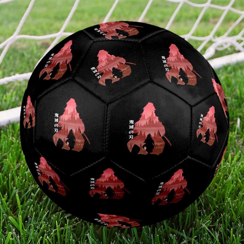 1pc Demon Slayer Kimetsu no Yaiba Football Soccer Ball Size 5 Indoor Soccer Ball Fashion Colorful Backyard Game -Great For Sports Fans Gift HE6