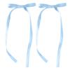 2 Pcs Ribbon Bow Elegant Y2K Style Side Clip Bow Hair Clip Sweet Girls Fairy Bow Style Long Bowknot Balletcore