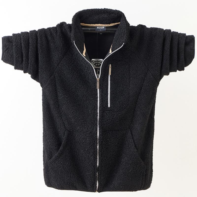 Men's Zipper Up Polar Fleece Jackets Lightweight Athletic Fall Winter Warm Fuzzy Soft Jacket Mock Neck Thick Outwear Coat Hiking Jackets for Men
