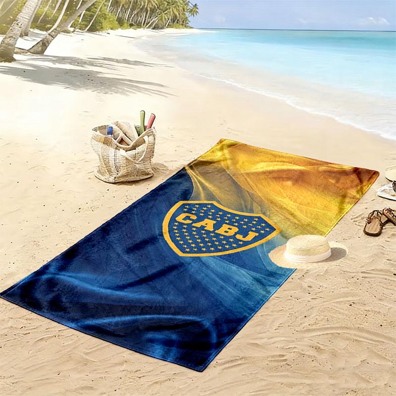 Boca Juniors Print Strandtuch, Großes Weiches Schnelltrocknendes Handtuch für Strand Camping Schwimmen