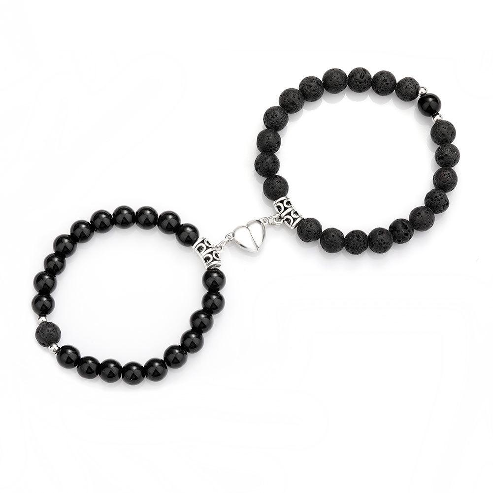 Natuurlijke Tijgeroog Steen & Legering Magnetische Koppelarmband - 2025 Bestseller