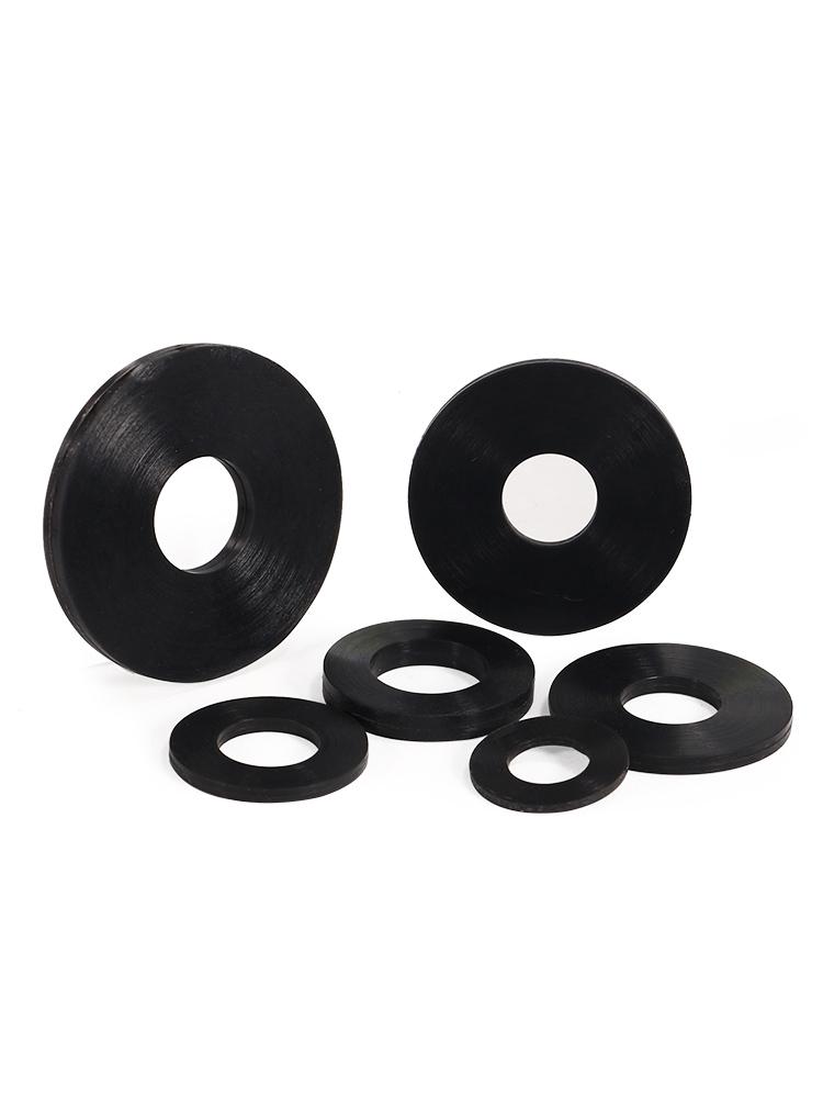 Soft Black Silicone Rubber Shock-Absorbing Waterproof Gasket Washer - High-Temperature Resistant Seal Ring.