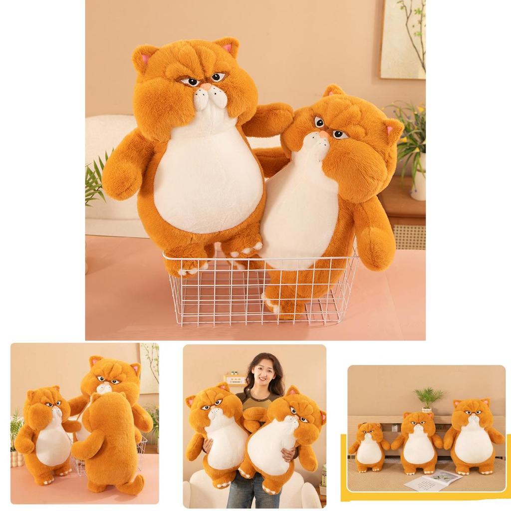 Adorable Plush Angry Fat Cat Stuffed Toy Perfect For Kids Birthday Gifts And Decor
