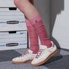 OOSS Silver Charm See-through Long Crew Socks Pink
