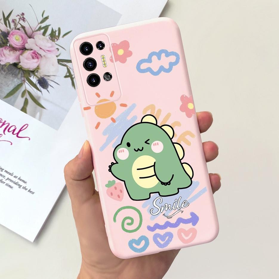 For Tecno Pova 2 Case LE7 LE7n Cute Dinosaur Cartoon Cover Soft Silicone Phone Case For Tecno Pova 2 Pova2 Back Cover 6.9'' Bags