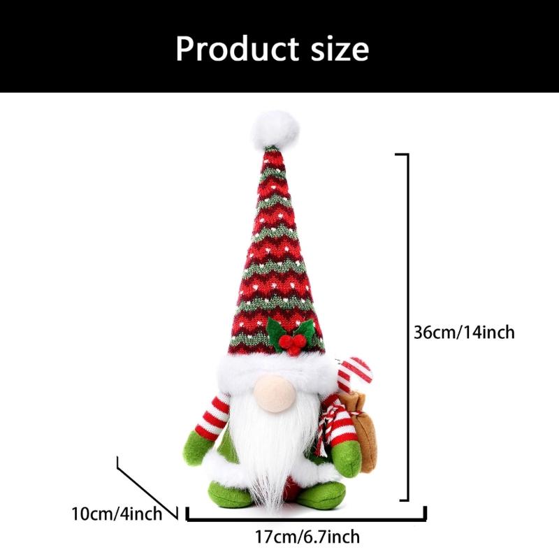 Festives Plush Santa Gnomes Doll Ornament with Sacks Bag Design Stuffing Swedish Tomtes Figurine Home Office Table Decors