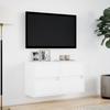 Vidaxl Ścienne Szafki Tv Z Led, 2 Szt., Białe, 41X31X45 Cm
