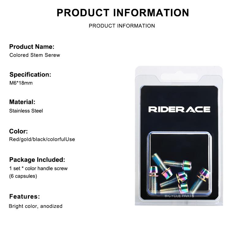 6Pcs/Set Bicycle Disc Brake Caliper Bolt Clamp Fixed Screws M6*18mm Stainless Steel Mountain Bike Disc Brake Caliper Fixed Screw