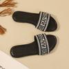 New Women's Shoes Fashion Slippers Outer Wear Flip-flops Letter Casual Flat Slippers