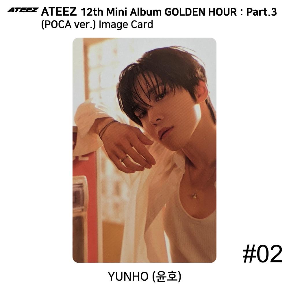 

ATEEZ 12-й мини-альбом Golden Hour Part.3 версия POCA. Официальная фотокарточка QR-карта Yunho - Image #2
