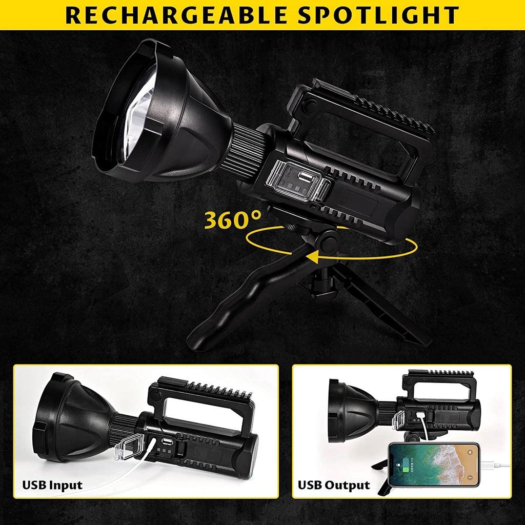 XLM-P70 puissant lampe de poche LED torche USB Rec... - Grandado