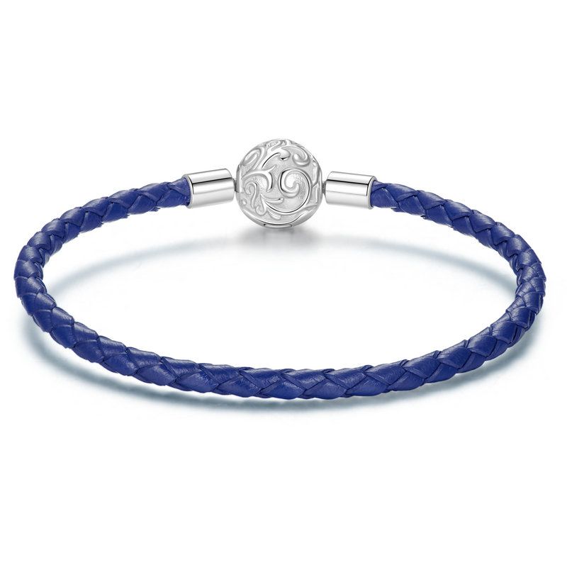 WOSTU 925 Silver Bracelet – Barrel Snap Clasp, Cubic Zirconia, Bangle Bracelet, Chain Bracelet, Charm, Sizes 17–21
