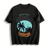Make Today Awesome California Beach Palm Tree Graphic Tee Pure Cotton T-shirt