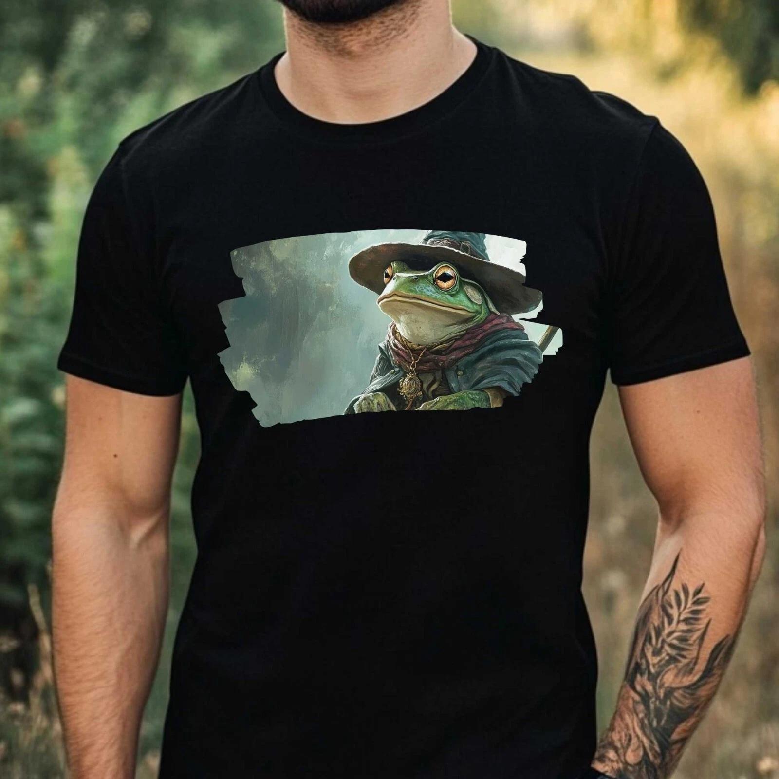 T-Shirt Herren Frosch Zauberer Motiv Baumwolle Größe XS bis 5XL XS