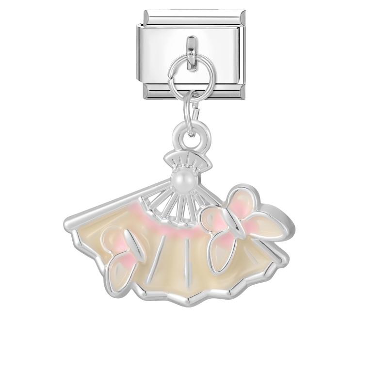 Crystal Moon Butterfly Rose Star Bow Cats Pendant Italian Charm Link Fit 9mm Stainless Steel Bracelet Women Jewelry DIY Making