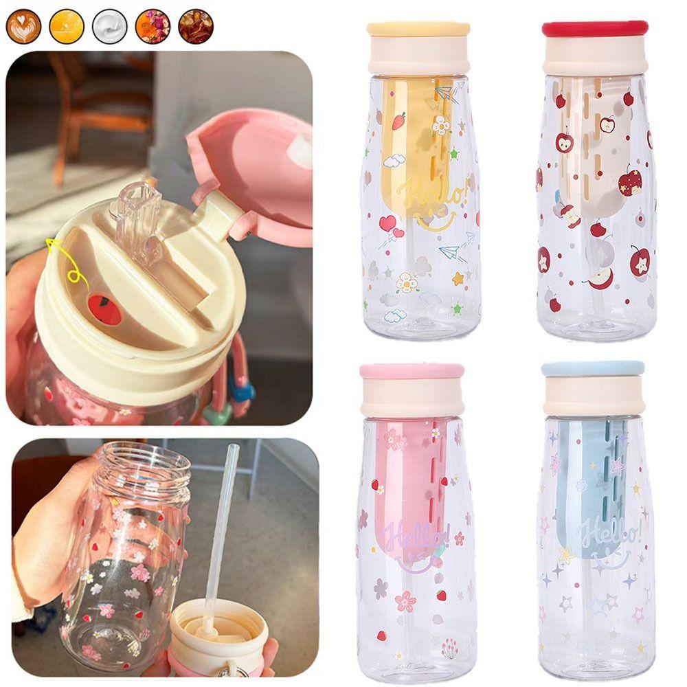 Plastic Water Bottle Transparent Kids Water Cup Cartoon Drinking Bottle