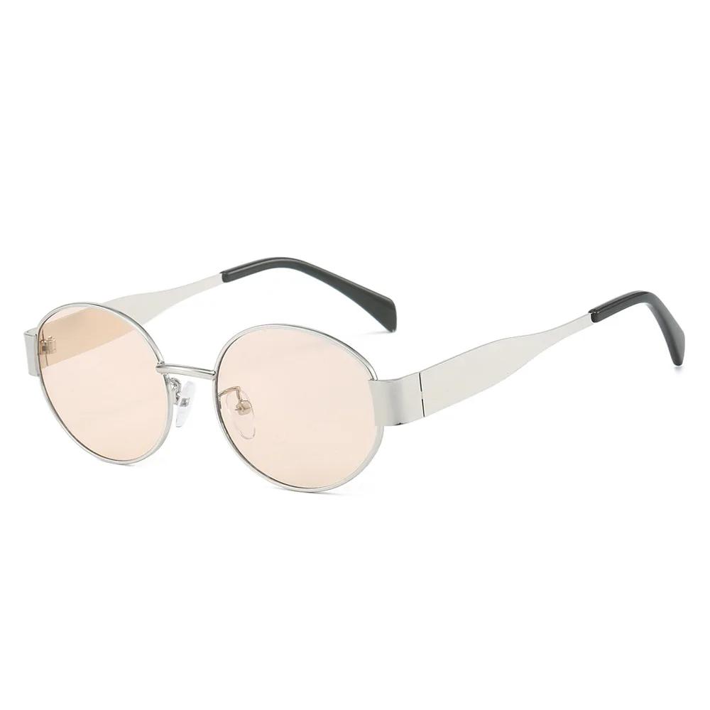 Small Metal Frame Oval Sunglasses For Women Men Fashion Luxury Shades Uv400 Eyewear Men Vintage Sun Glasses Lunette Soleil Femme