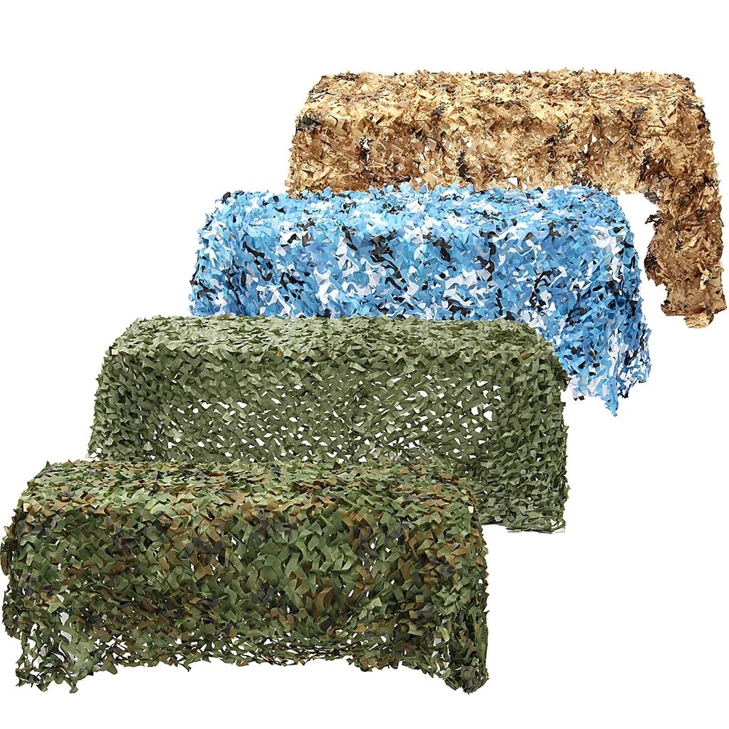 3X5M 3X8M 3X10M 4X5M Reinforced Camouflage Net Swimming Pool Beach Gazebo Garden Sun Shelter Camo Canvas Netting 7 Colors