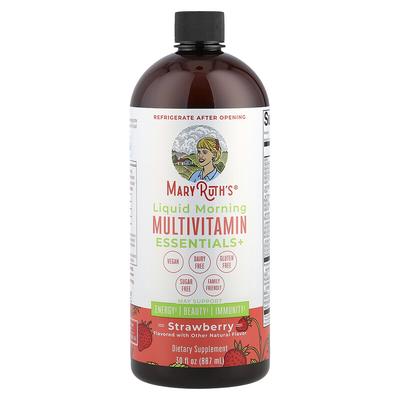 Liquid Morning Multivitamin Essentials+, Strawberry, 30 Fl Oz (887 Ml)