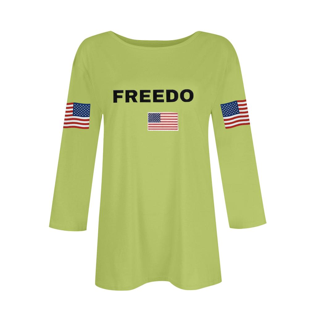 Women's Casual Fashionable Sexy Comfortable Neck Three-Quarter Sleeve Top