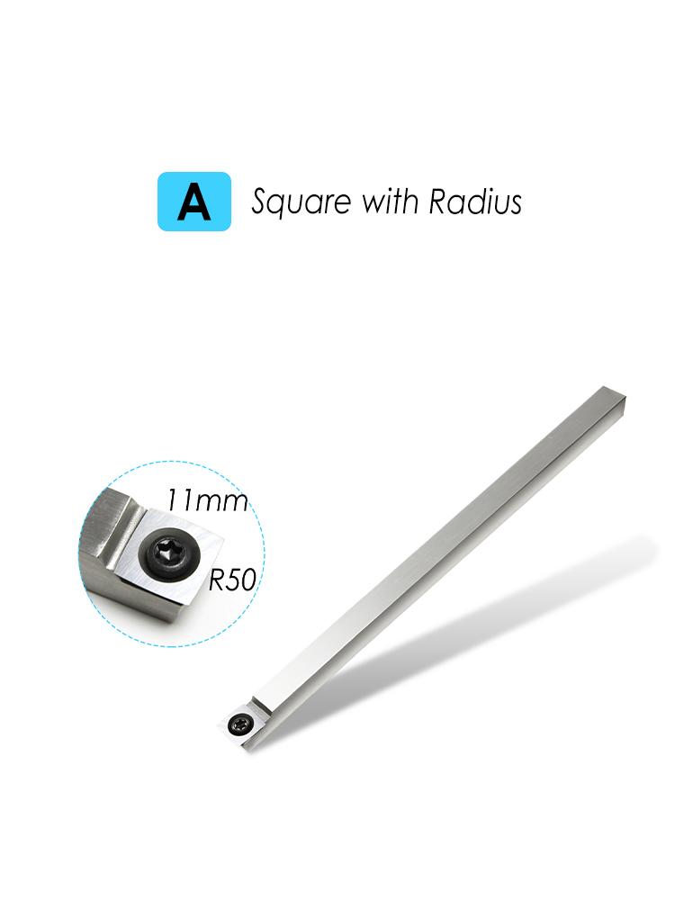 TASP Hartmetall-Einsatzfräser Drechselwerkzeug Schwanenhals Holzdrechselmeißelklinge & Aluminiumgriff für Holzbearbeitungsdrehmaschine