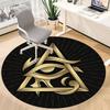 1pc Eye Pyramid Office Round Area Rug,  Mat Suitable For Office, Under Office Chairs Bedroom Living Room Home Decor, Room Deco