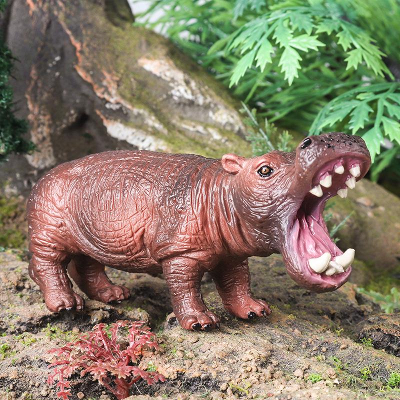 Cognitive Realistic Hippopotamus Model Toy for Early Childhood Education - Desktop Ornament, Children's Day Gift