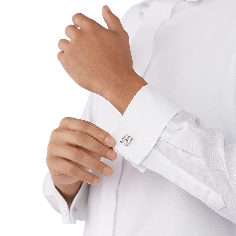 Emporio Armani EGS2989040 Herren-Manschettenknöpfe Edelstahl,