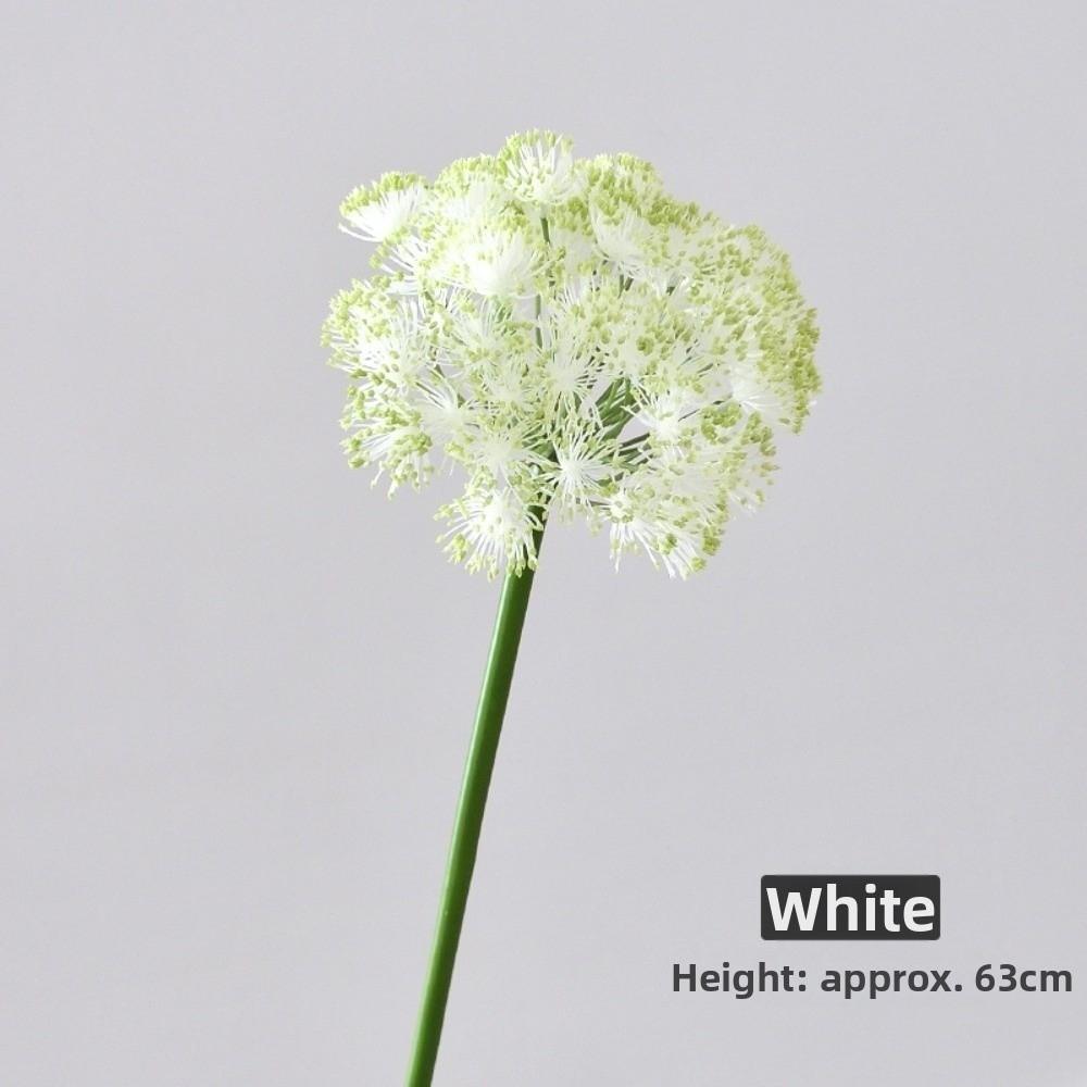 Green Fake Onion Flower Simulation Artificial Faux Dandelion Plants  Home Decor белый