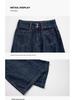 Plus Size Women's Retro Fleece-Lined Jeans: Loose High-Waisted Slimming Straight-Wide Leg Pants for Autumn/Winter 2024