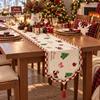 Desk Decor Christmas Table Runner Santa Claus Xmas Tablecloth Christmas Table Flag Festival