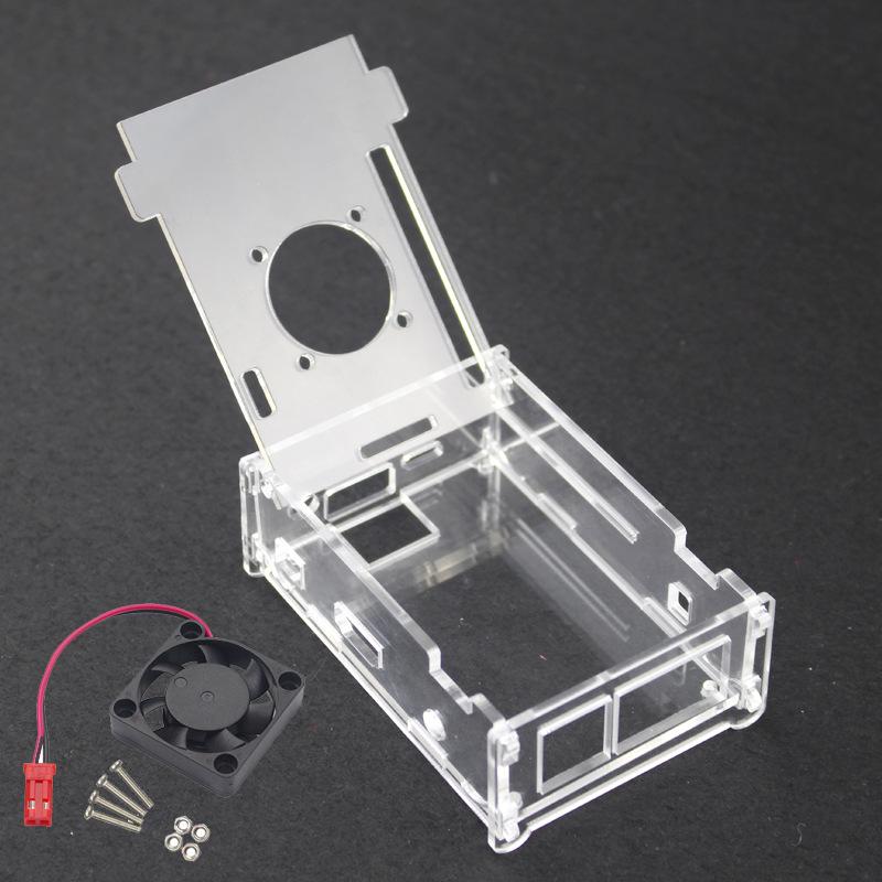 Orange Pi PC Transparent Acrylic Case with Fan - Protective Shell