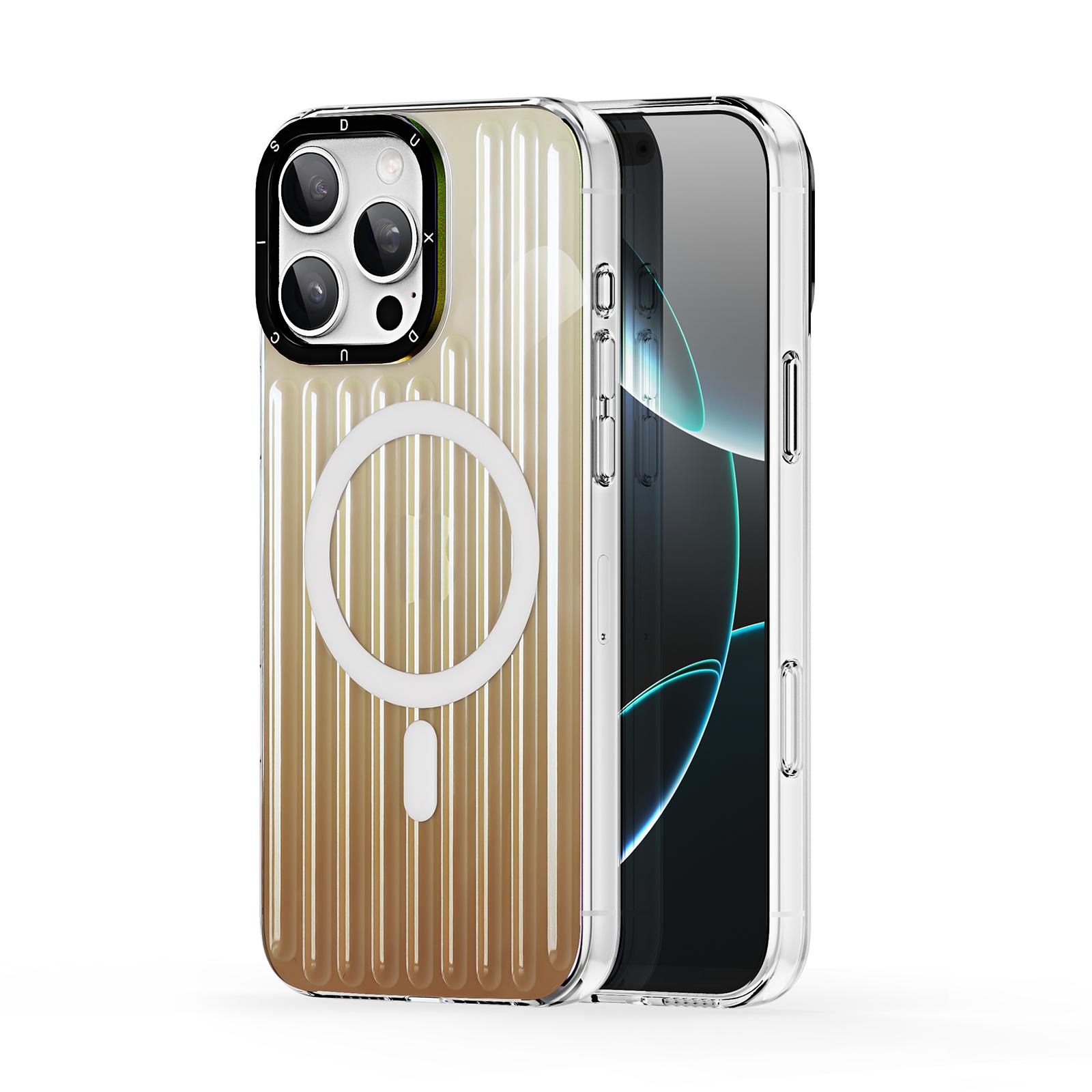 

For iPhone 16 Pro Max Case DUX DUCIS Zest Series Compatible with MagSafe Gradient TPU+PET Phone Cover Gradient Desert Gold