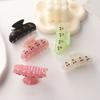 Hair Claw Rhinestones Inlaid Cherry Decoration Back Head Shower Clip Medium Size Shark Hair Claw Versatile Hair Accessory