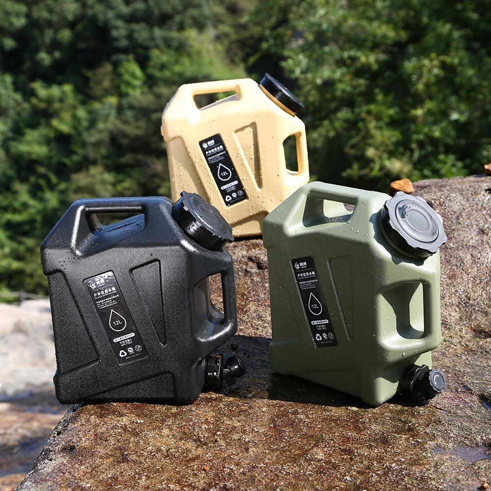 11/12L Camping Water Container Outdoor Water Bucket Ortable Water Bag Detachable Faucet Picnic Drive Water Tank For Picnic Hikin